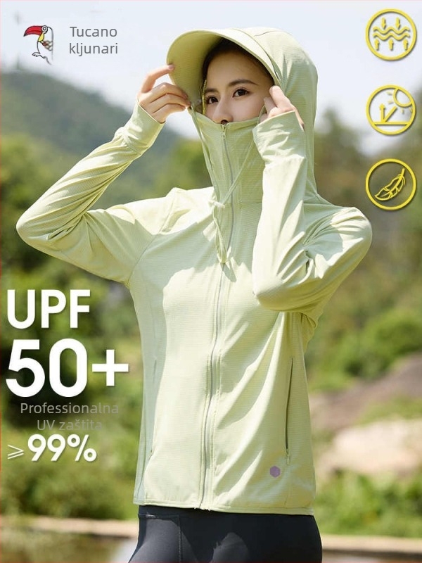 Woodpecker UPF50+ lagana, prozračna vanjska jakna s kapuljom, unisex