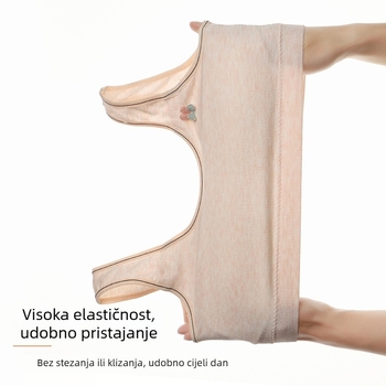 Pamukasti trening grudnjak za tinejdžerice, vest-stil, potpuno pokrivena cupa, tanak oblikovan cup, podstava od spandeksa