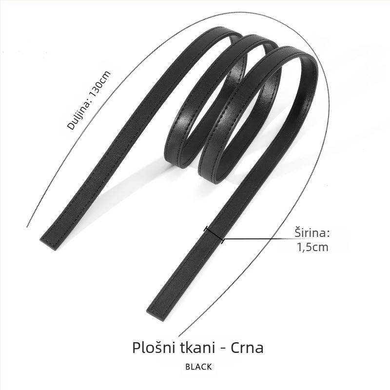 Remen za torbu od kravljeg kože – ultra lagan, jednofarbni uzorak, stil opuštenog putovanja, proljeće 2024, Mahuangshi