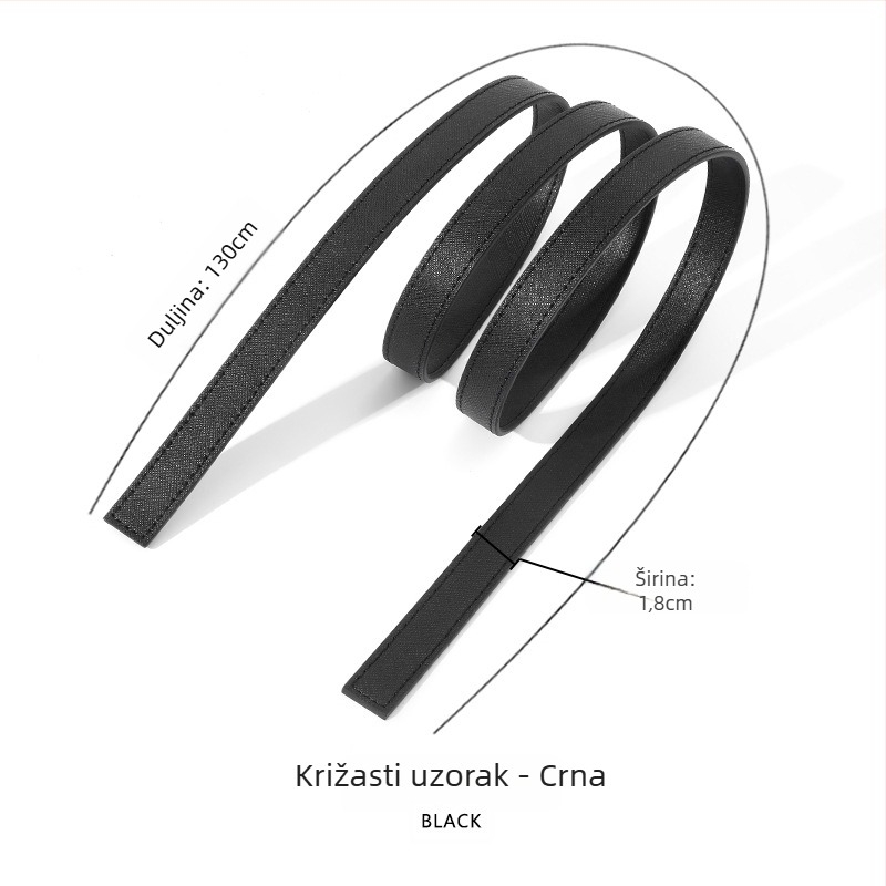 Remen za torbu od kravljeg kože – ultra lagan, jednofarbni uzorak, stil opuštenog putovanja, proljeće 2024, Mahuangshi