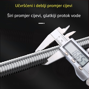 Vruća i hladna vodovodna uvoza od nehrđajućeg čelika 304, zavaren cijev, navojni spoj, 1,6 MPa, 100°C, za toplu i hladnu vodu te dovod vode za WC