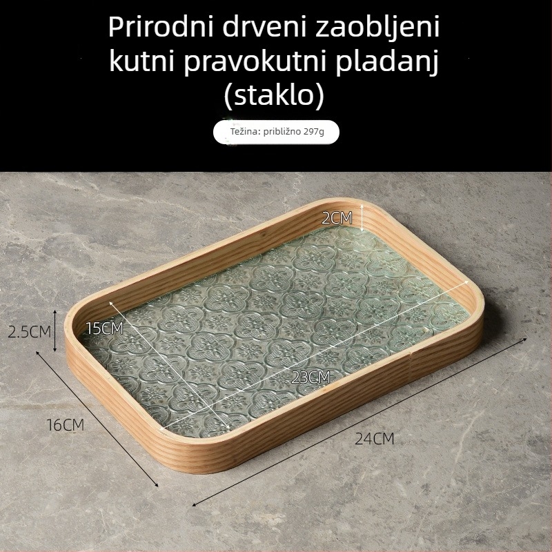 Čajni tanjur, nepravilnog oblika, prugasti uzorak, moderan jednostavan stil (Oblik: nepravilnog; Uzorak: prugasti; Stil: moderan jednostavan)