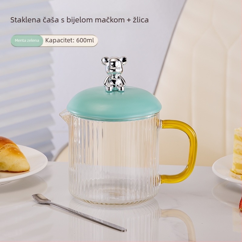 Električni lonac za zdravlje s borosilikatnim staklom, 650 ml, 220 V, 360 W, Inteligentno vremensko isključivanje, Elektronički termostat