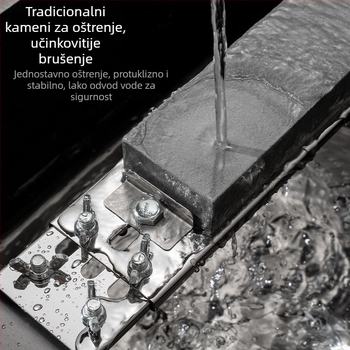 Stalak za oštrenje nože od nehrđajućeg čelika, baza za brusni kamen, prilagodljiv, fiksni, konstrukcija ekstra debea