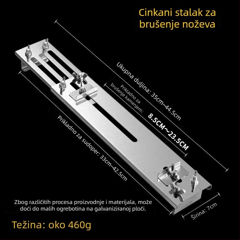 Stalak za oštrenje nože od nehrđajućeg čelika, baza za brusni kamen, prilagodljiv, fiksni, konstrukcija ekstra debea