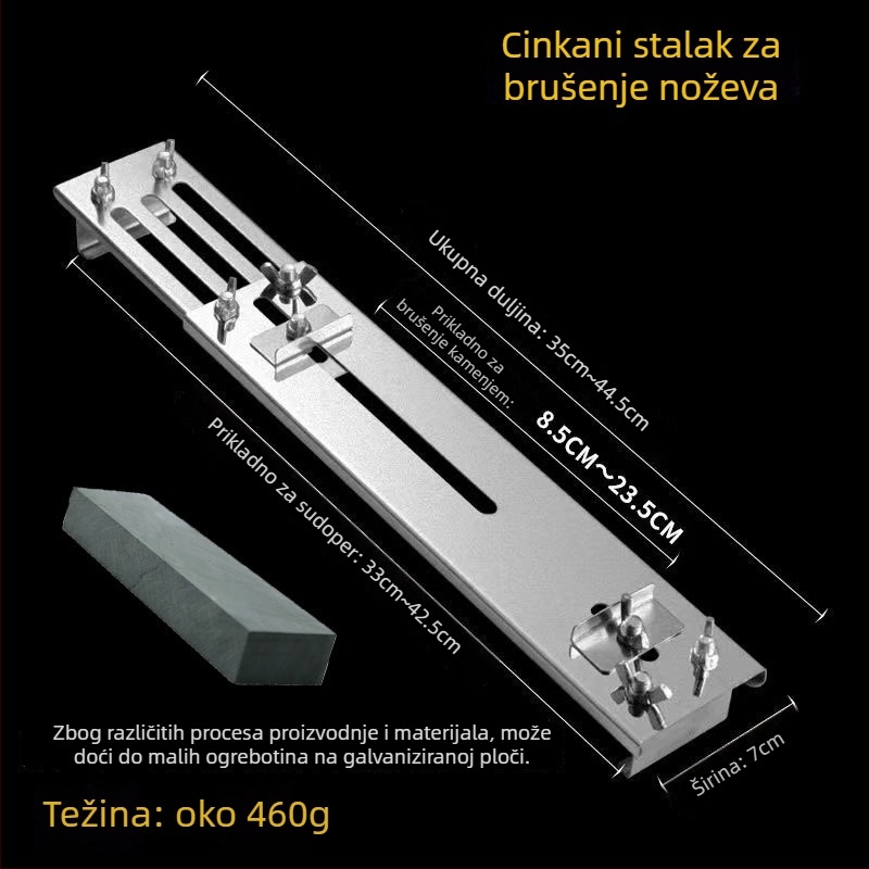 Stalak za oštrenje nože od nehrđajućeg čelika, baza za brusni kamen, prilagodljiv, fiksni, konstrukcija ekstra debea