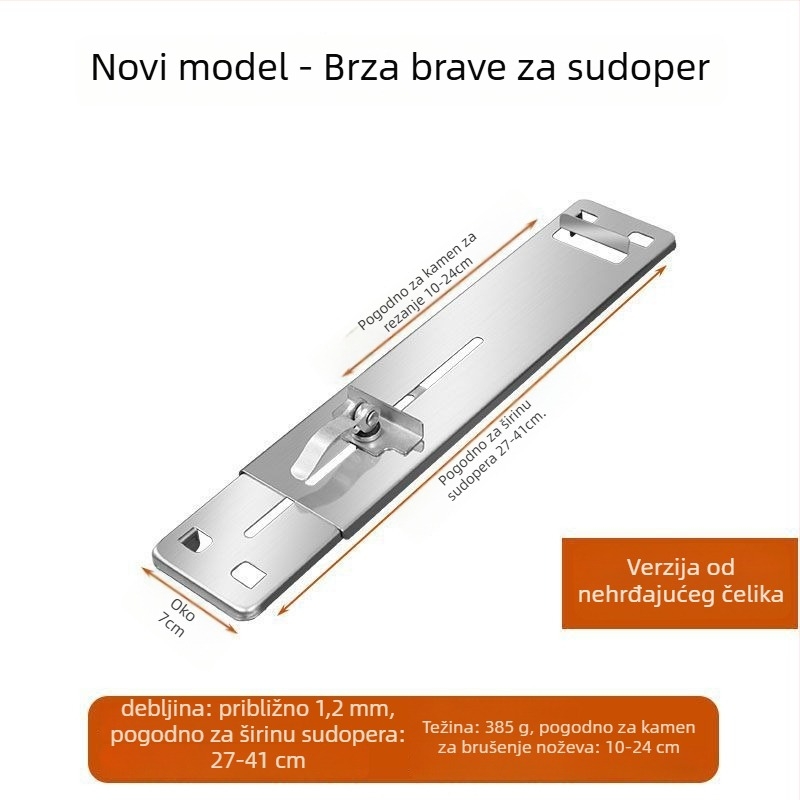 Stalak za oštrenje nože od nehrđajućeg čelika, baza za brusni kamen, prilagodljiv, fiksni, konstrukcija ekstra debea