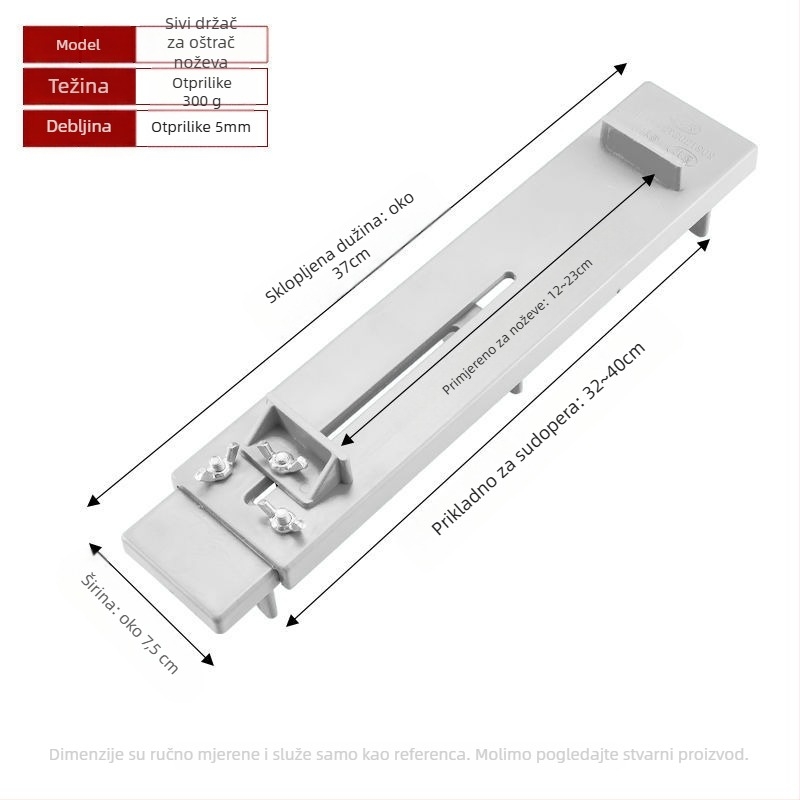 Stalak za oštrenje nože od nehrđajućeg čelika, baza za brusni kamen, prilagodljiv, fiksni, konstrukcija ekstra debea