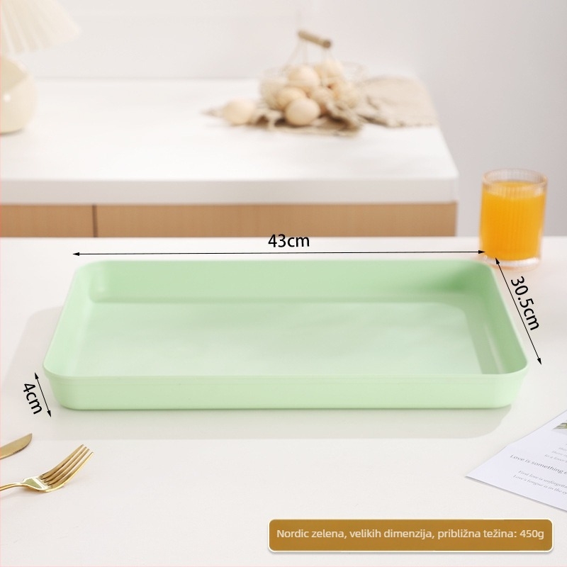 PP Nordic kvadratni pladanj za posluživanje, jednofarban dizajn, za čaj i kavu, s logom