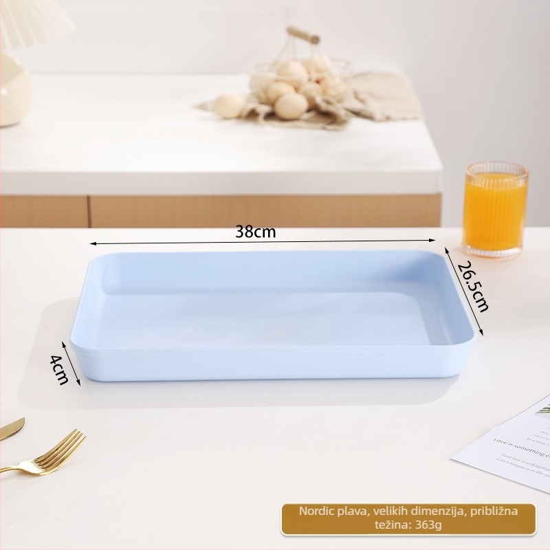 PP Nordic kvadratni pladanj za posluživanje, jednofarban dizajn, za čaj i kavu, s logom