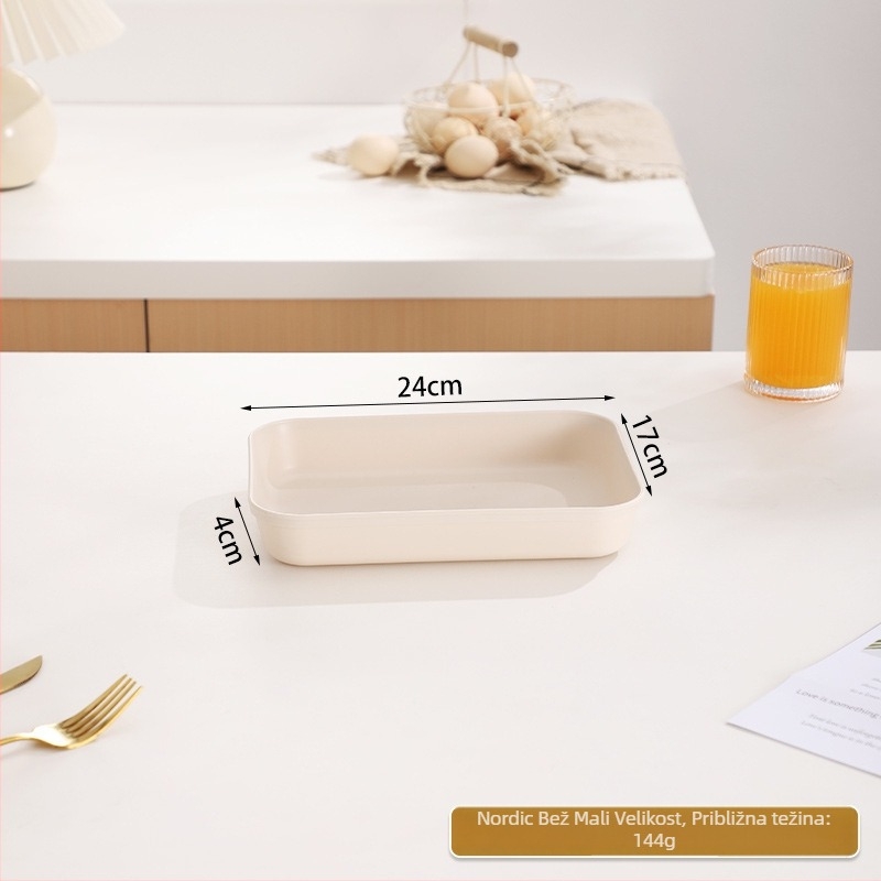 PP Nordic kvadratni pladanj za posluživanje, jednofarban dizajn, za čaj i kavu, s logom