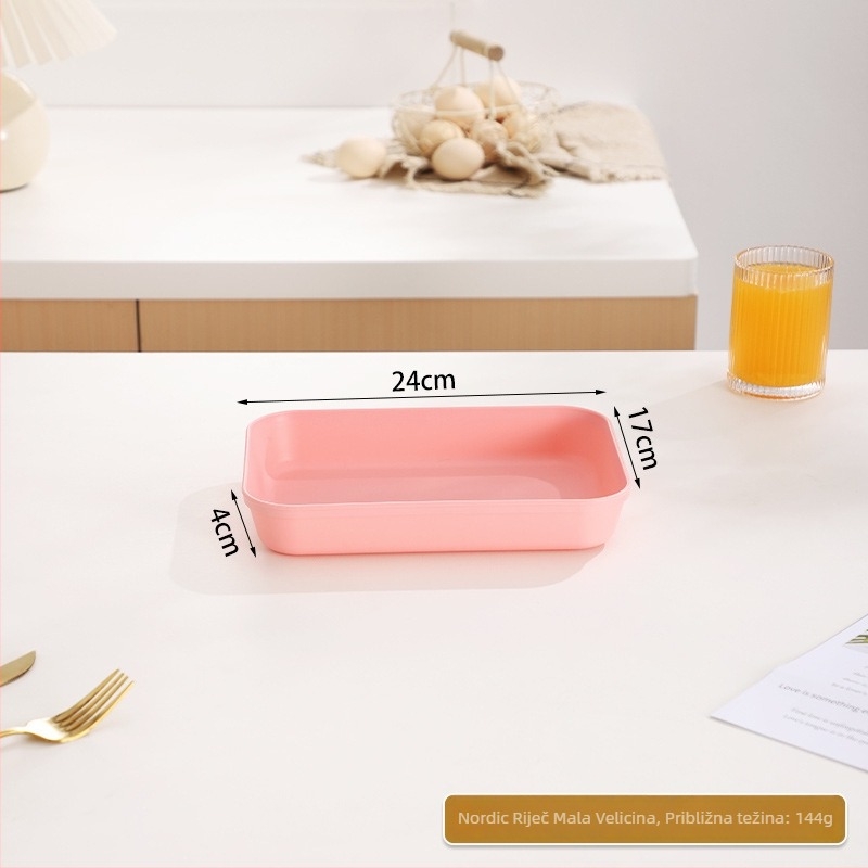 PP Nordic kvadratni pladanj za posluživanje, jednofarban dizajn, za čaj i kavu, s logom