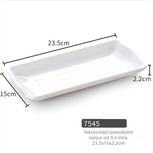 Melaminski tanjur, kvadratnog oblika, suvremeni minimalistički stil (Materijal: Melamin; Oblik: Kvadratni; Stil: Moderni Minimalizam; Mikrovalna pećnica: Nije dostupna; Tisak logotipa: Moguće)