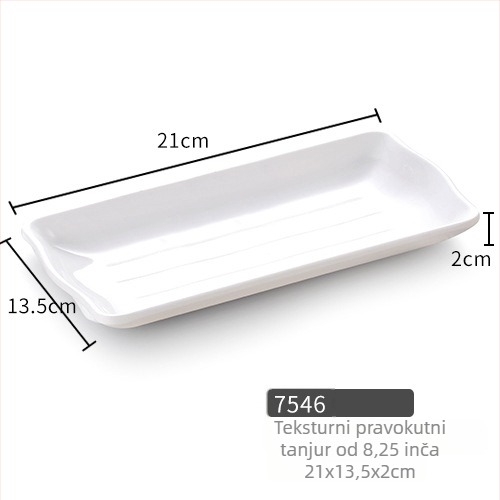 Melaminski tanjur, kvadratnog oblika, suvremeni minimalistički stil (Materijal: Melamin; Oblik: Kvadratni; Stil: Moderni Minimalizam; Mikrovalna pećnica: Nije dostupna; Tisak logotipa: Moguće)