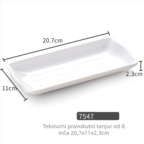 Melaminski tanjur, kvadratnog oblika, suvremeni minimalistički stil (Materijal: Melamin; Oblik: Kvadratni; Stil: Moderni Minimalizam; Mikrovalna pećnica: Nije dostupna; Tisak logotipa: Moguće)