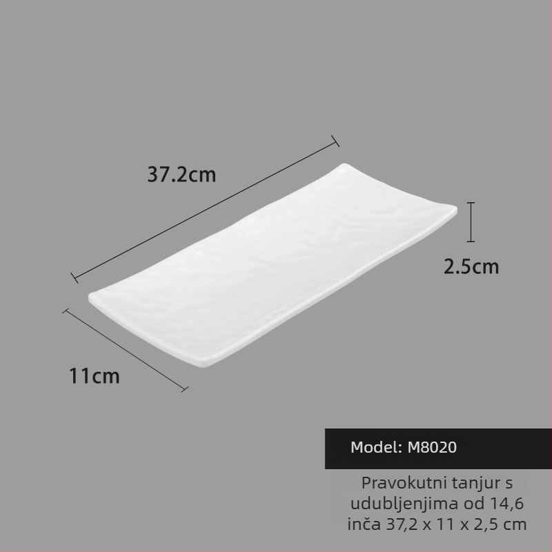 Melaminski tanjur, kvadratnog oblika, suvremeni minimalistički stil (Materijal: Melamin; Oblik: Kvadratni; Stil: Moderni Minimalizam; Mikrovalna pećnica: Nije dostupna; Tisak logotipa: Moguće)