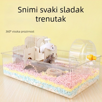 Prozirni plastični kavez za hrčka