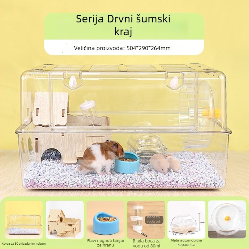 Prozirni plastični kavez za hrčka