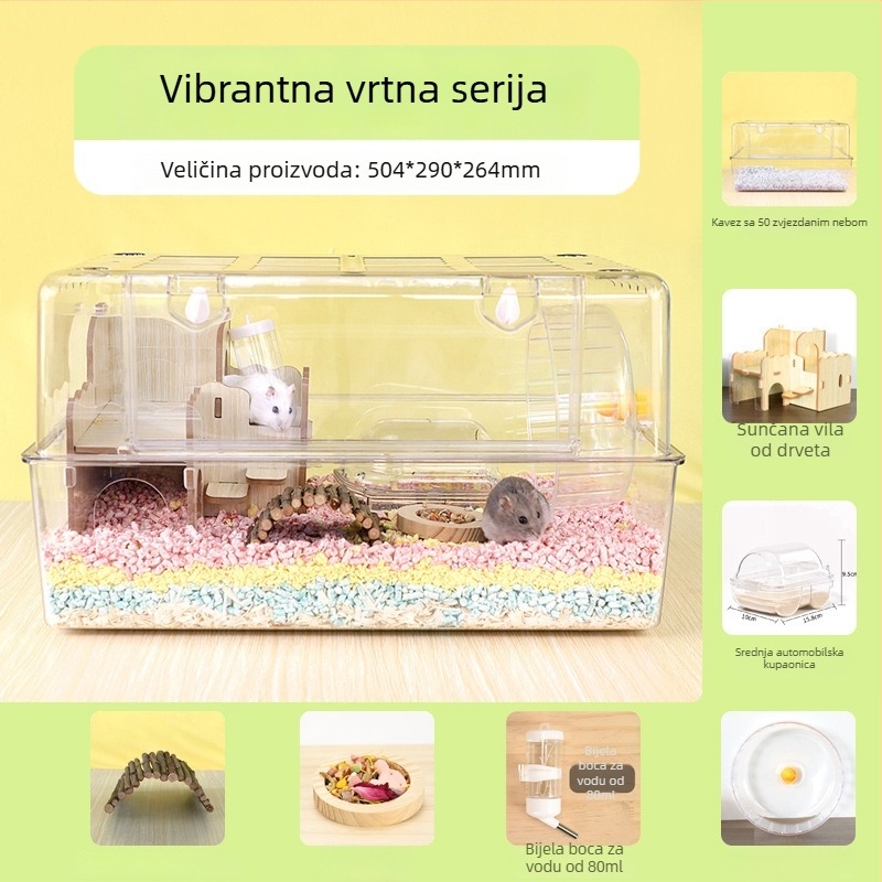 Prozirni plastični kavez za hrčka