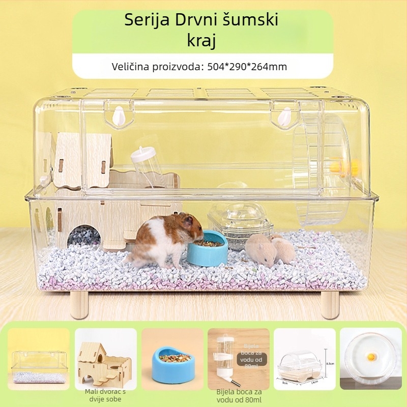 Prozirni plastični kavez za hrčka