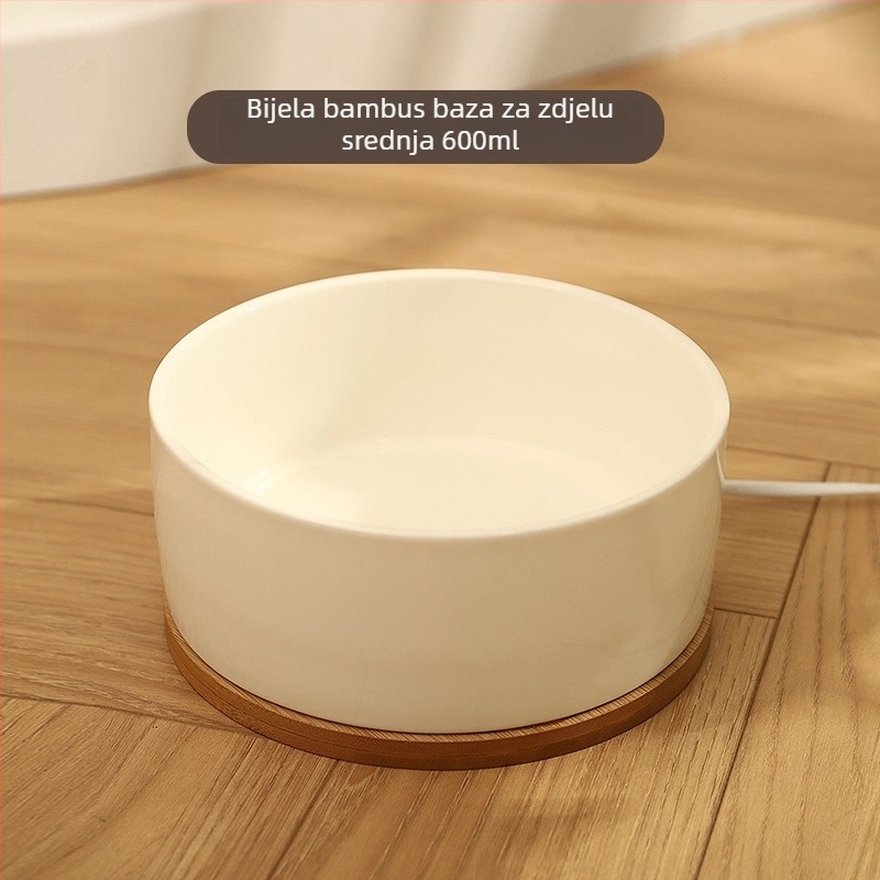 Keramička posuda za vodu za mačke s konstantnom temperaturom grijanja i izolacijom