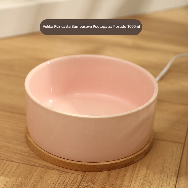 Keramička posuda za vodu za mačke s konstantnom temperaturom grijanja i izolacijom