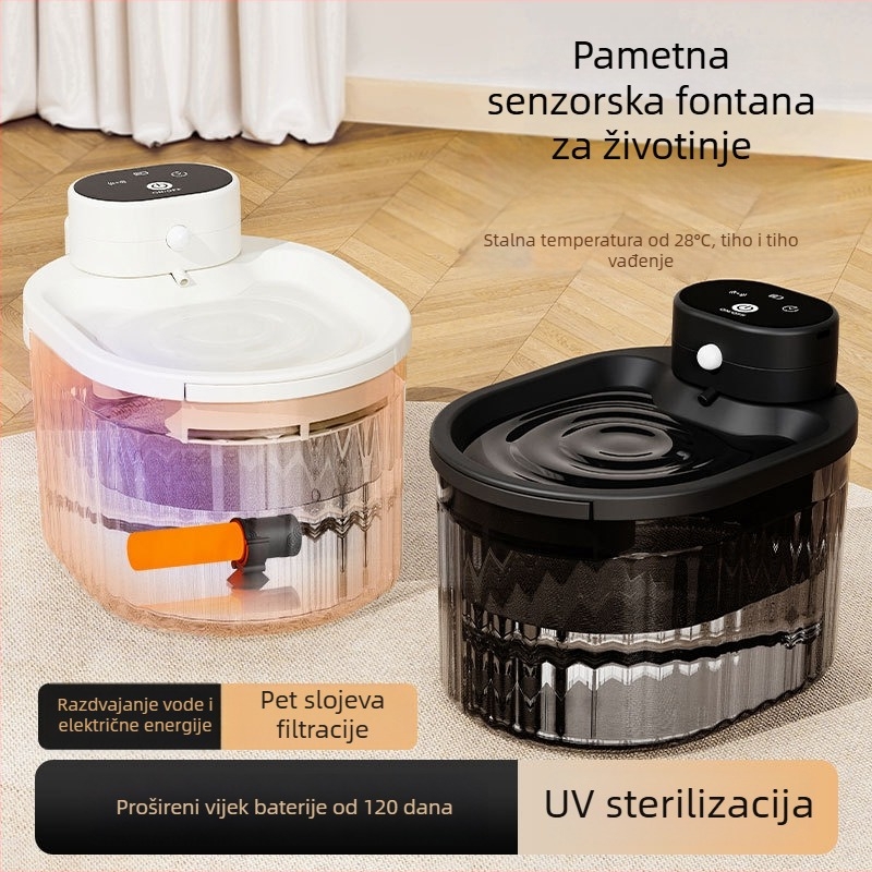Automatski dispenzer vode za mačke – ABS+PET; Marka Pailide; Inteligentan; Pogodno za mačke; Pribor za hranu kućnih ljubimaca