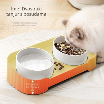 Posuda za mačke – plastična, neautomatizirano hranjenje, posuda za hranu kućnih ljubimaca