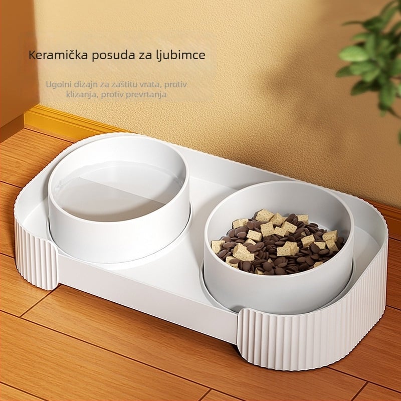 Posuda za mačke – plastična, neautomatizirano hranjenje, posuda za hranu kućnih ljubimaca