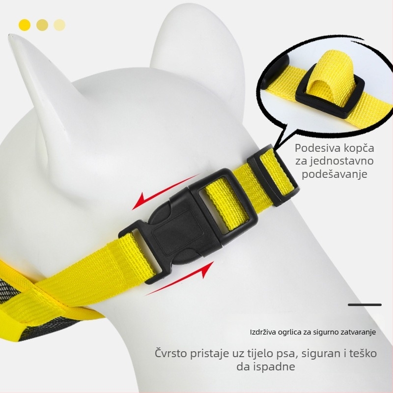 Muzzle za psa – protiv ugriza, protiv lave, prozračna, prilagodljiva, s mogućnošću pijenja