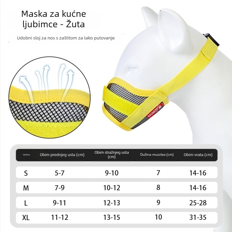 Muzzle za psa – protiv ugriza, protiv lave, prozračna, prilagodljiva, s mogućnošću pijenja