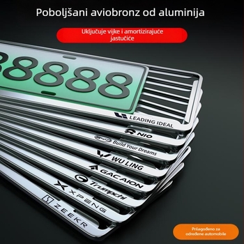 Držač registarske pločice od aluminijsko-magnezijske legure za vozila nove energije; univerzalna prilagodba