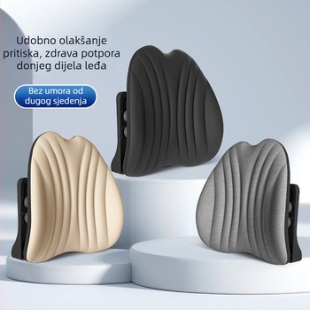 Ergonomska lumbalna podrška jastučnica za uredsku stolicu i automobil, prilagodljiva potpora leđa s mrežastim navlakom i poliester punjenjem
