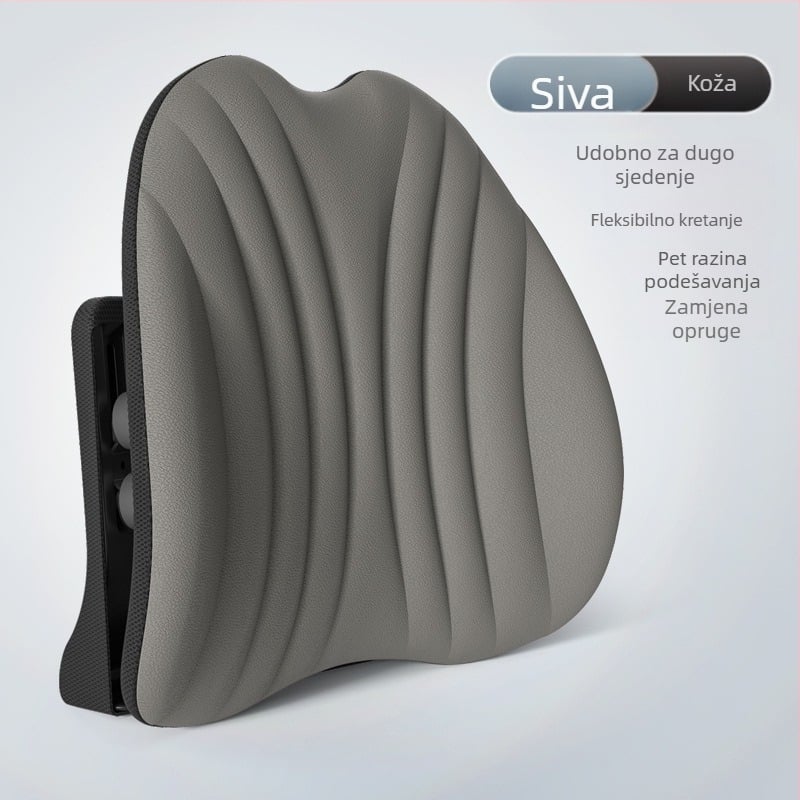 Ergonomska lumbalna podrška jastučnica za uredsku stolicu i automobil, prilagodljiva potpora leđa s mrežastim navlakom i poliester punjenjem