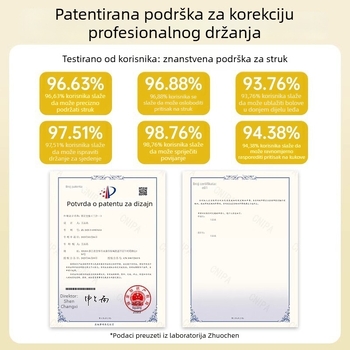 Ergonomska lumbalna jastučnica za uredsku stolicu — pjena, plastična ovojnica, potpora leđa