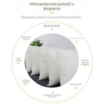Jezgra jastuka od PP pamuka, navlaka od neiskrivnog materijala, kvadratno jezgro, prilagodljivo, moderan minimalistički stil
