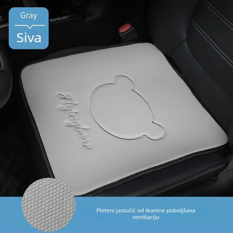 Auto jastučnica za naslone glave s memorijskom pjenom, plišani omotač, karikatura medvjedića, univerzalno za sve sezone
