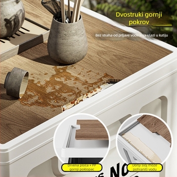 Sklopiva kutija za pohranu s dvostrukim vratima za auto, 20–30 L, plastika (PP)