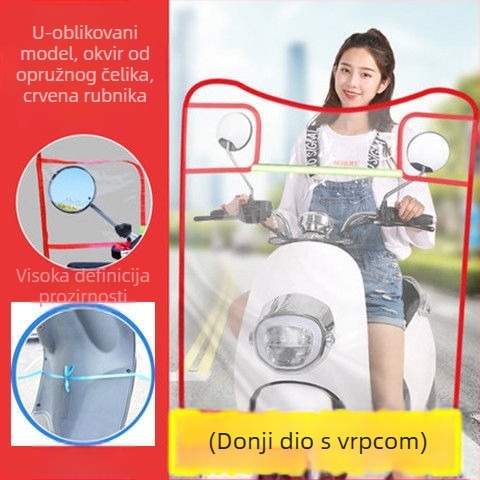 PVC štitnik za vjetar – prednji štit za malo električno vozilo