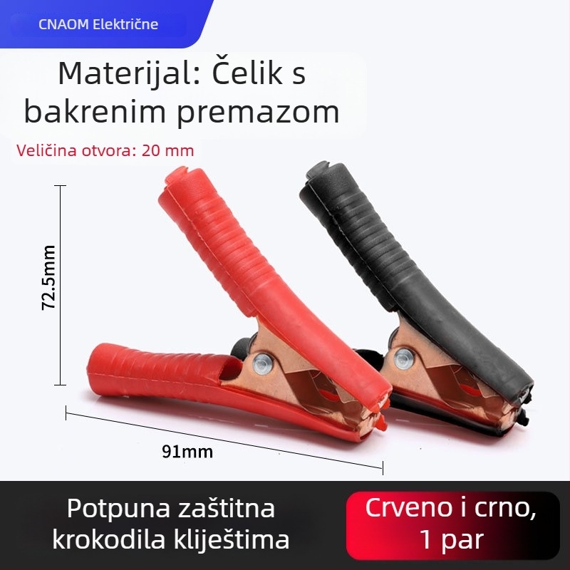 Krokodilska klipsa od čistog bakra s kućištem za napajanje i testiranje baterije automobila