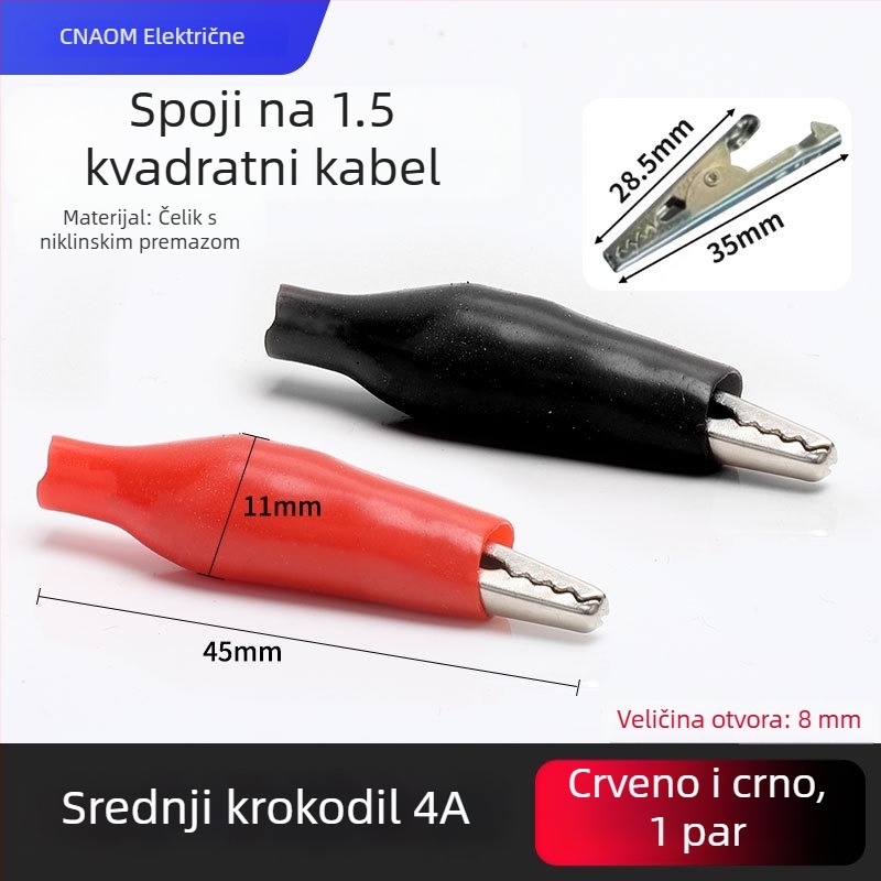 Krokodilska klipsa od čistog bakra s kućištem za napajanje i testiranje baterije automobila