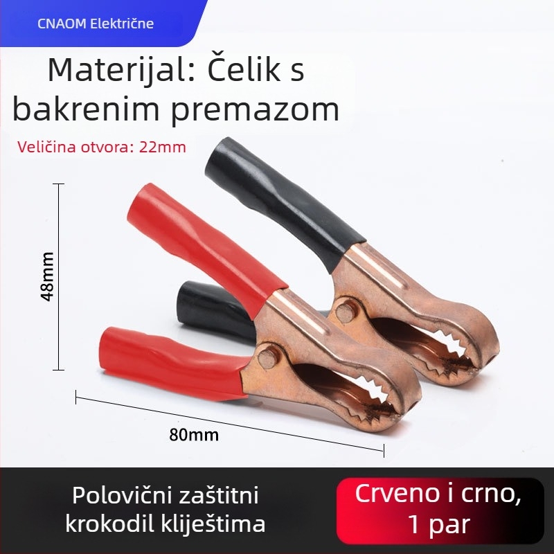 Krokodilska klipsa od čistog bakra s kućištem za napajanje i testiranje baterije automobila