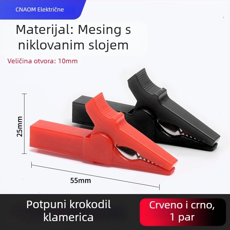 Krokodilska klipsa od čistog bakra s kućištem za napajanje i testiranje baterije automobila