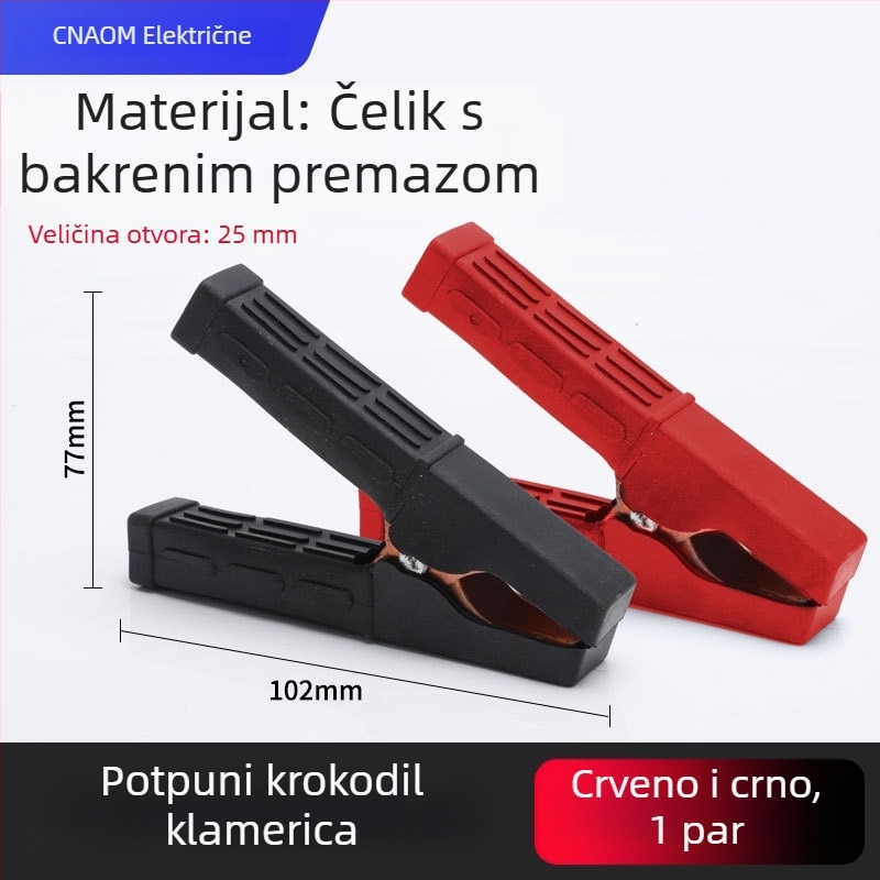 Krokodilska klipsa od čistog bakra s kućištem za napajanje i testiranje baterije automobila