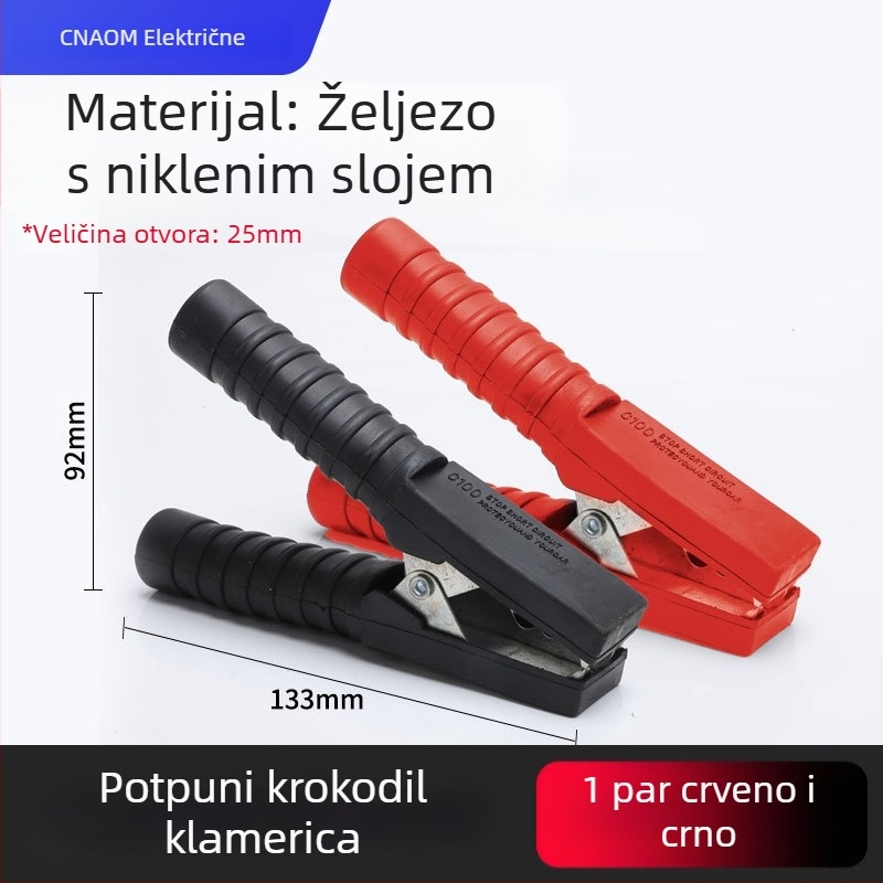 Krokodilska klipsa od čistog bakra s kućištem za napajanje i testiranje baterije automobila