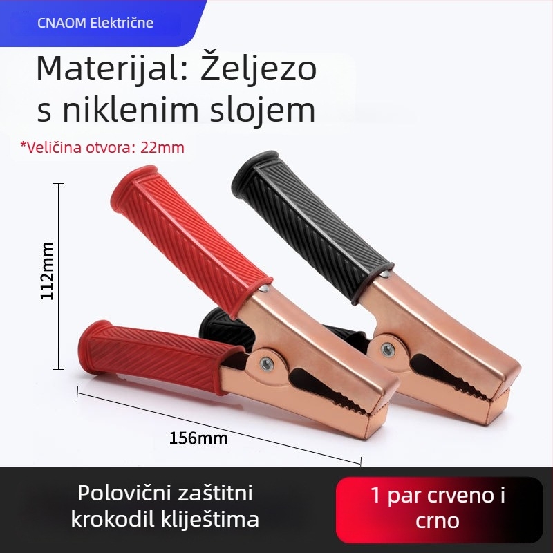 Krokodilska klipsa od čistog bakra s kućištem za napajanje i testiranje baterije automobila
