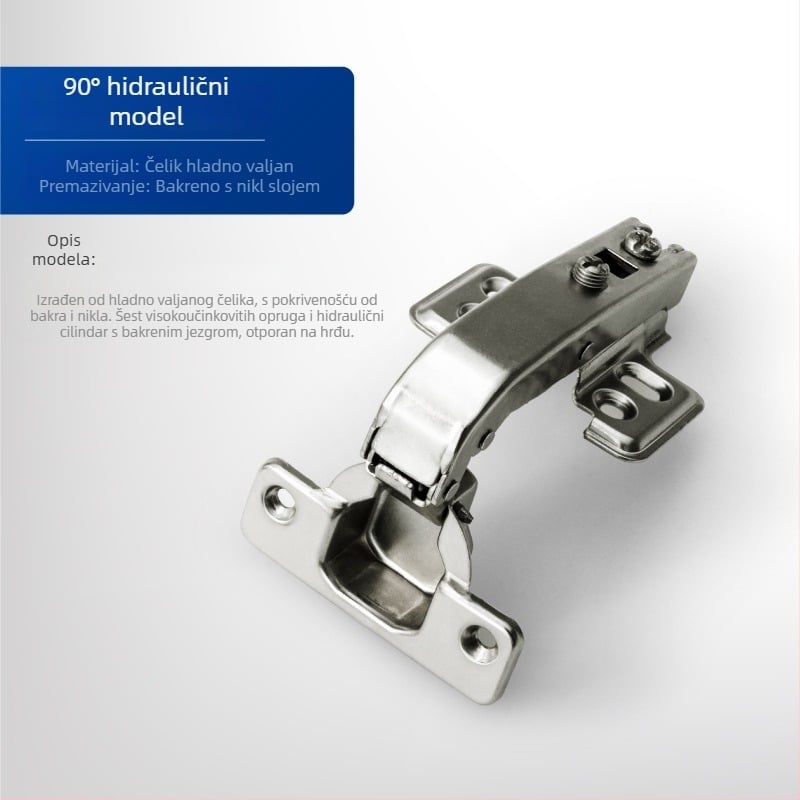 Šarniri za vrata ormara – posebno oblikovani, Gangli marka, hladno valjani čelik, bakreno-niklani premaz