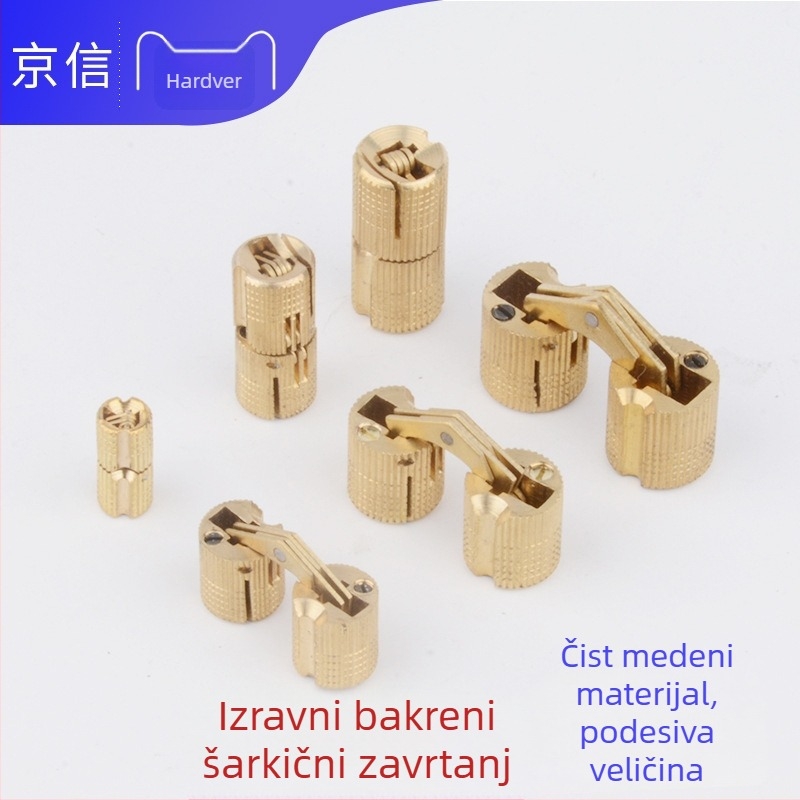 Pantan s utorom B32 za namještaj i ormariće — legura mesinga/cinka, otvorenje 180°, model B32