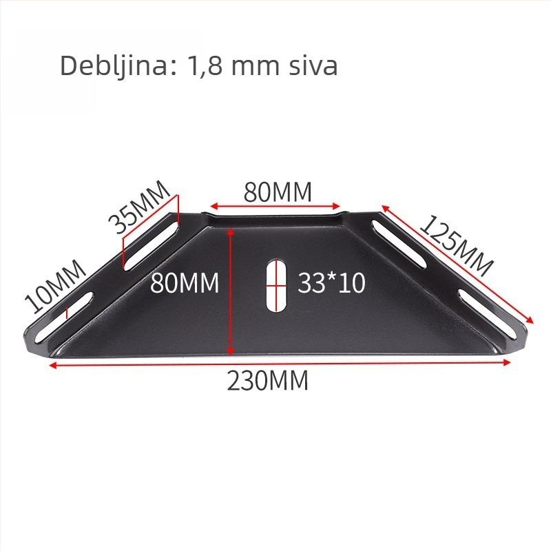 Debljeni kutni nosač za krevet, lijevo i desno, trostruko fiksiranje, 90° kut
