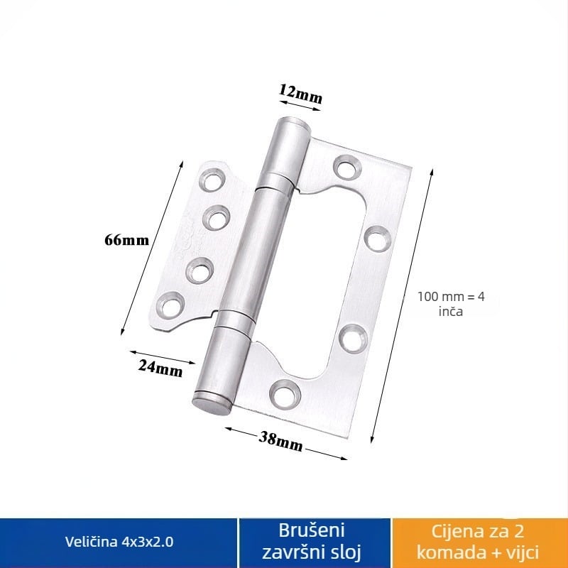 Panta vrata od nehrđajućeg čelika – Asabie, moderni minimalistički stil, elektroplatirani premaz